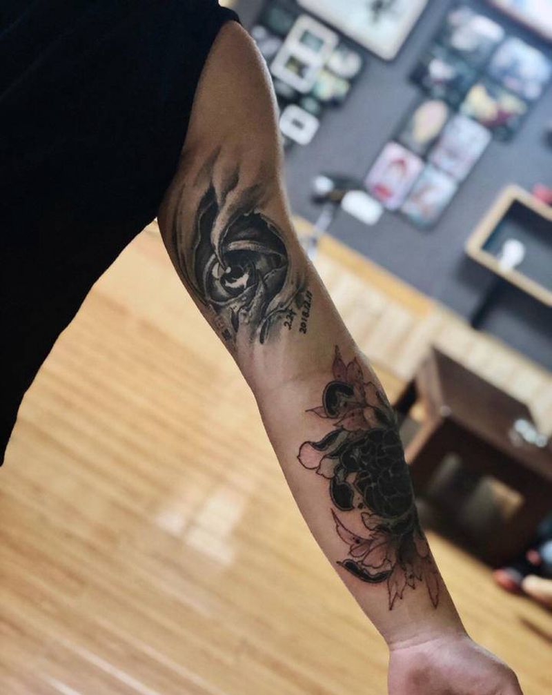 湘西瞳画刺青纹身图片_手臂纹身图案