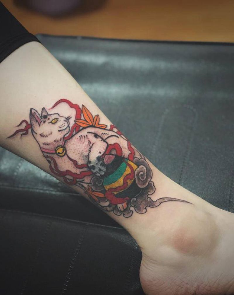 湘西瞳画刺青纹身图片_新传统纹身图案