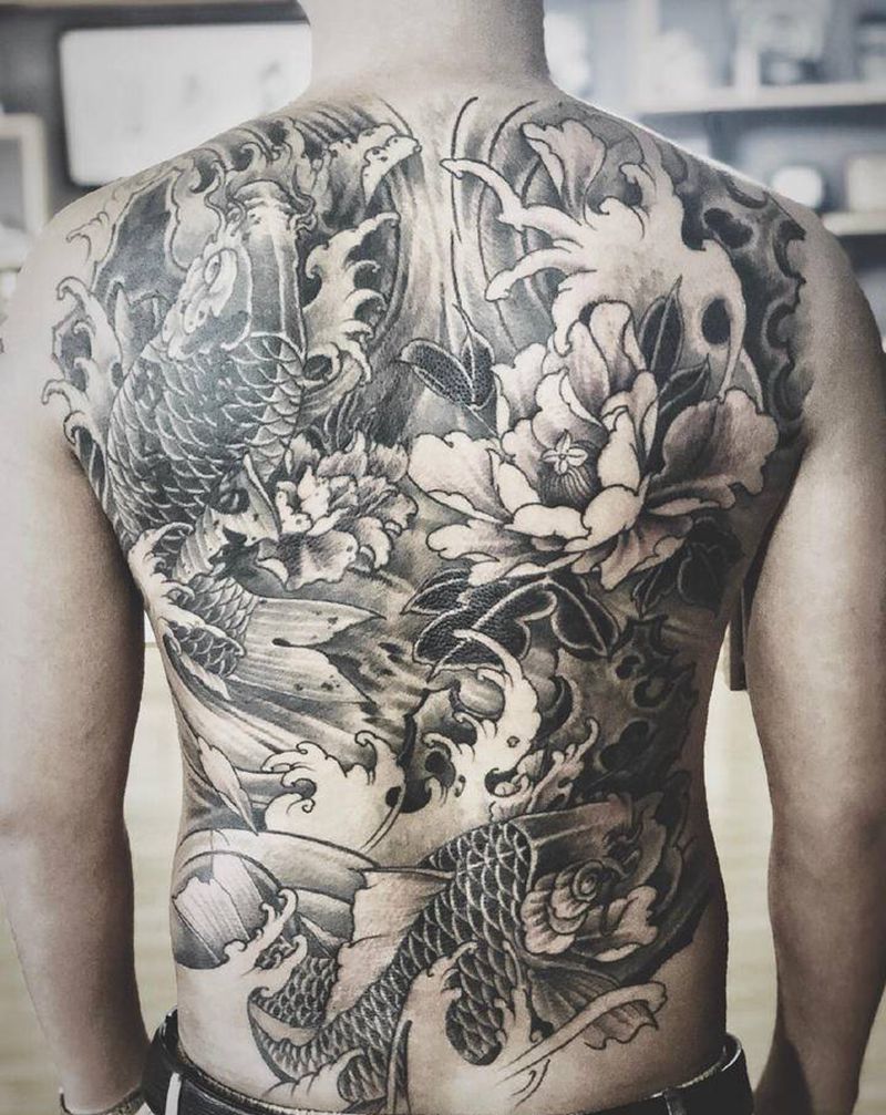 湘西瞳画刺青纹身图片_背部纹身图案