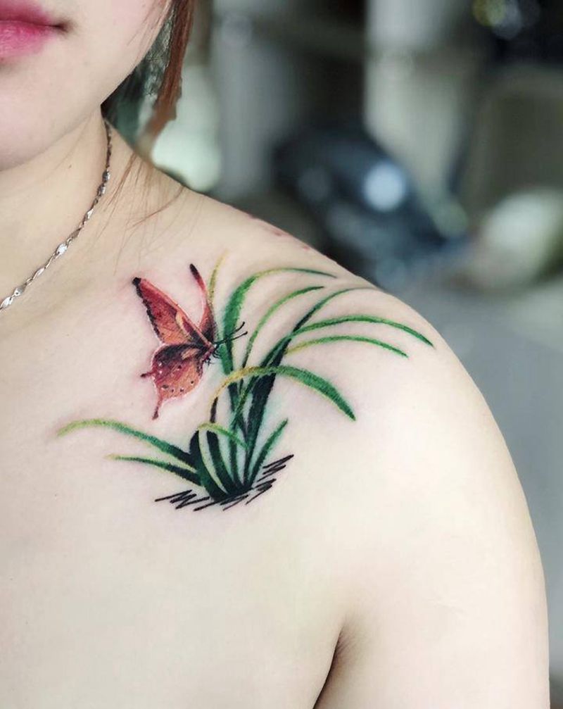 湘西瞳画刺青纹身图片_胸部纹身图案