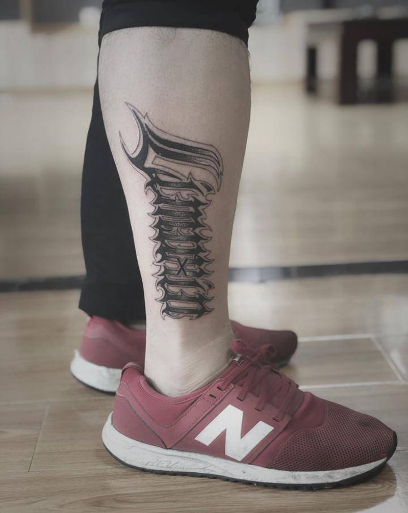 湘西瞳画纹身图片_花体字纹身图案