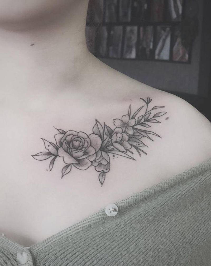 湘西瞳画刺青纹身图片_肩部纹身图案