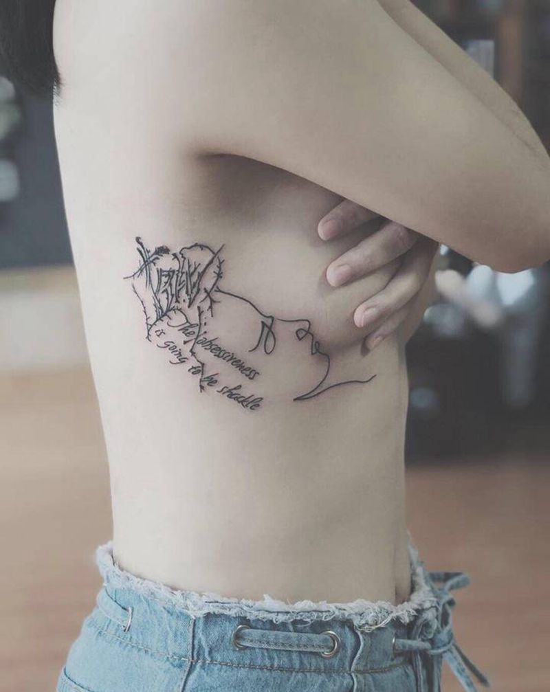 湘西瞳画刺青纹身图片_胸部腰部纹身图案