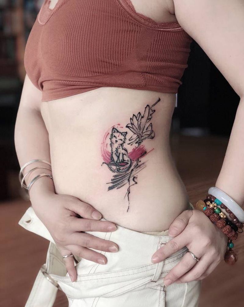 湘西瞳画刺青纹身图片_腰部纹身图案