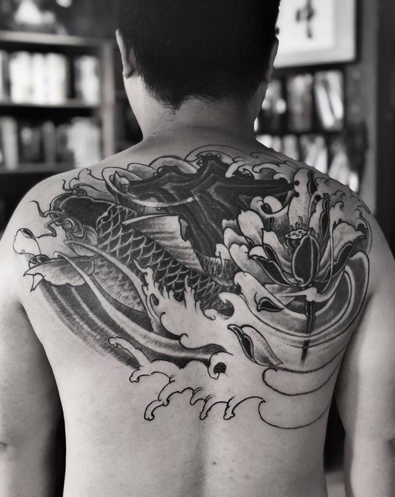 湘西瞳画刺青纹身图片_背部纹身图案