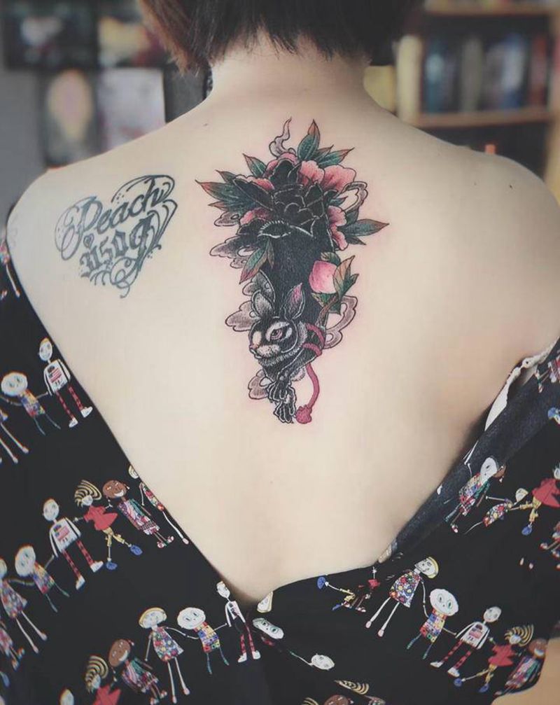 湘西瞳画刺青纹身图片_背部纹身图案