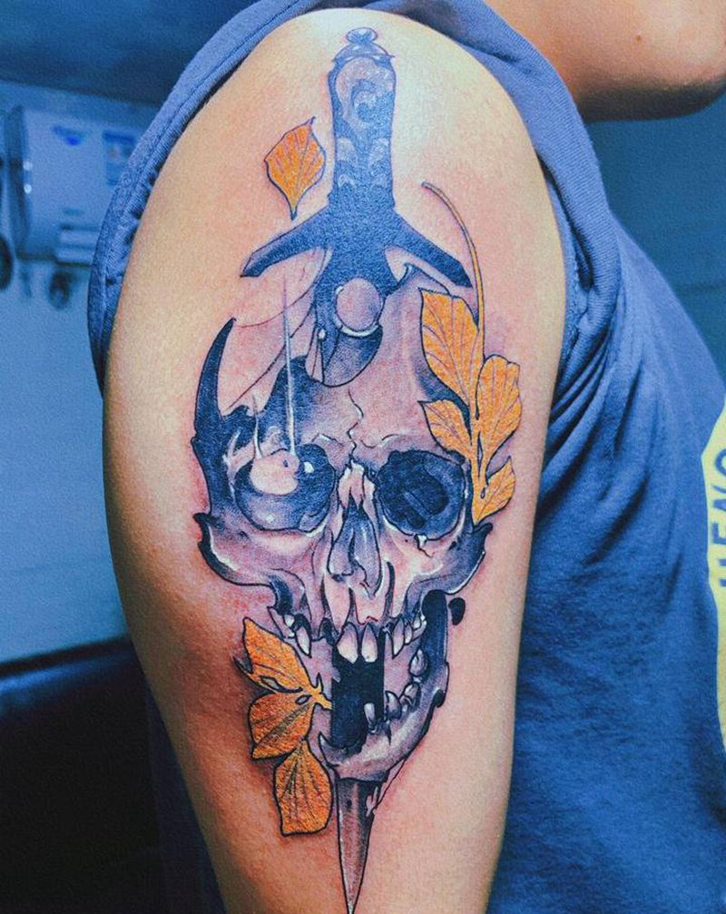 花臂纹身图片_手臂Old School纹身图案