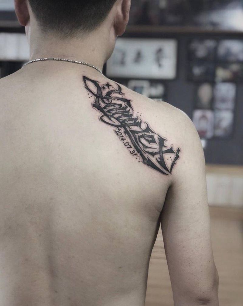 吉首纹身,湘西纹身纹身图片_肩部纹身图案