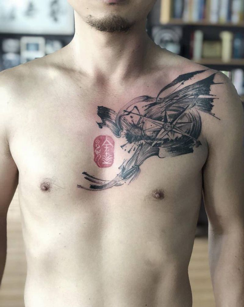 吉首纹身湘西纹身纹身图片_水墨纹身图案