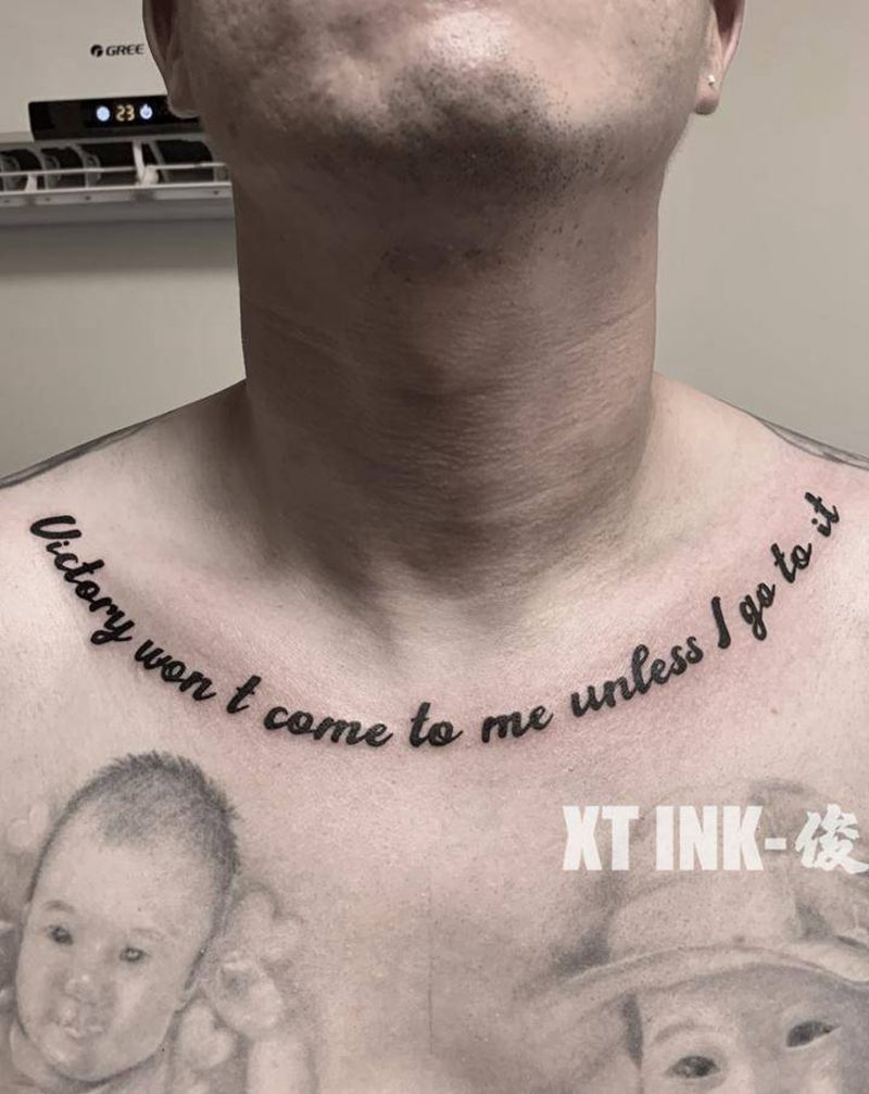 字母纹身图片_颈部图腾纹身图案