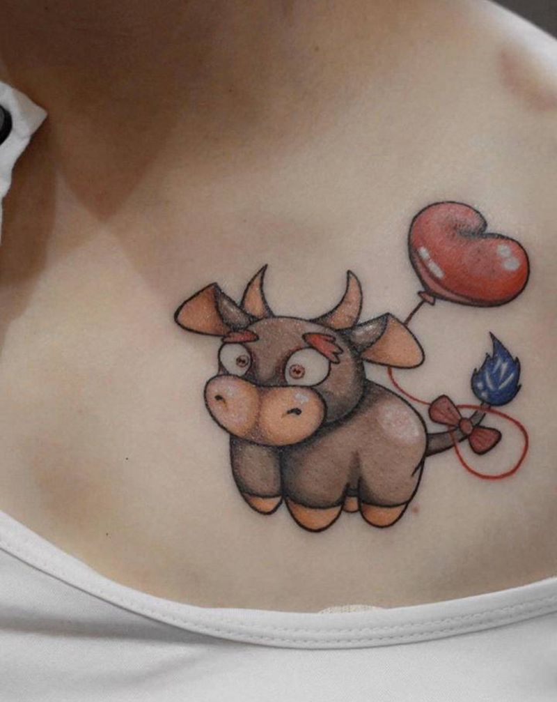 小清新纹身图片_肩部新传统纹身图案