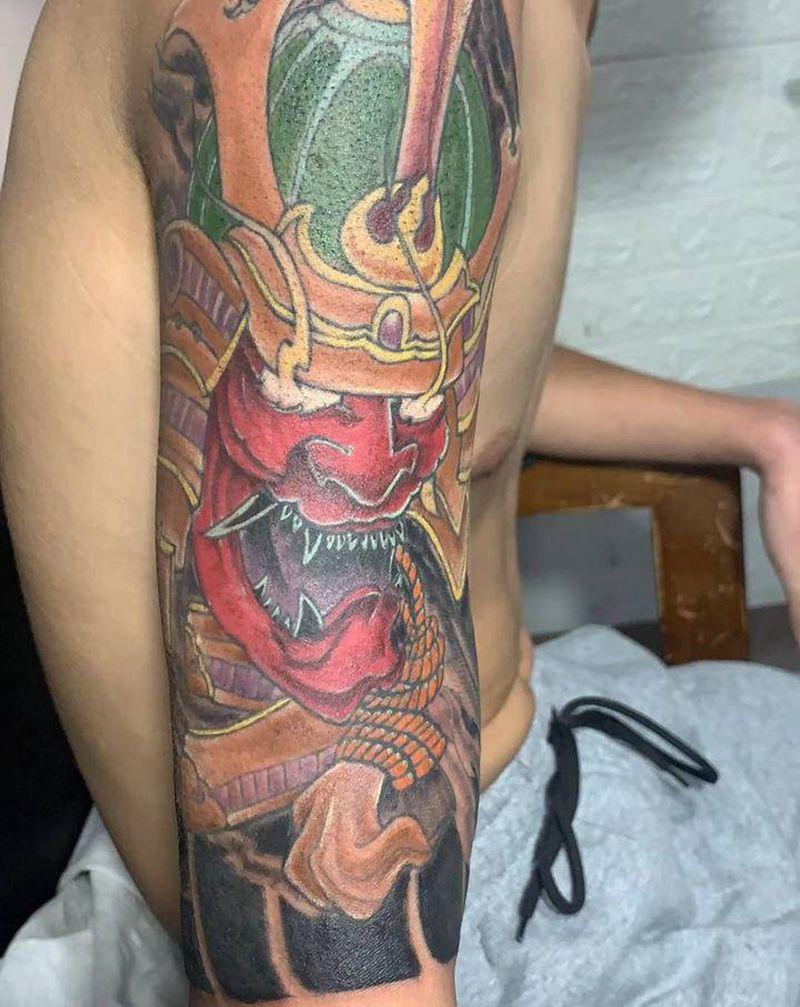 半臂纹身图片_手臂新传统纹身图案