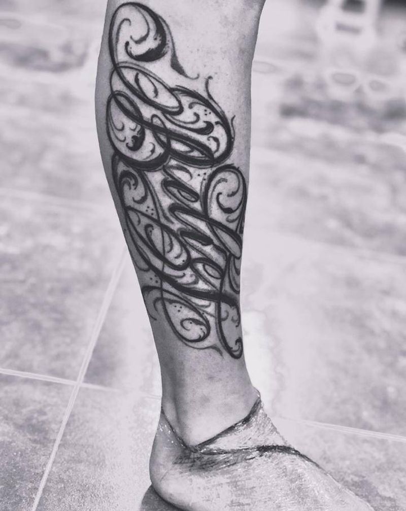 湖南湘西吉首纹身瞳画刺青纹身图片_花体字纹身图案