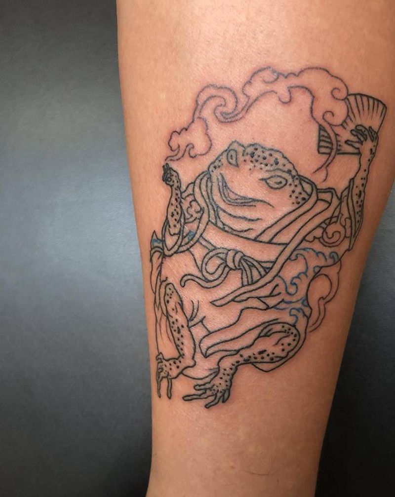 蛤蟆纹身图片_老传统纹身图案