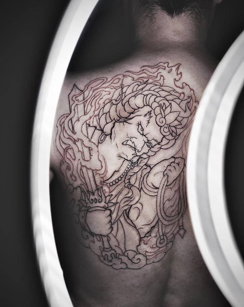 吉首纹身纹身图片_背部纹身图案