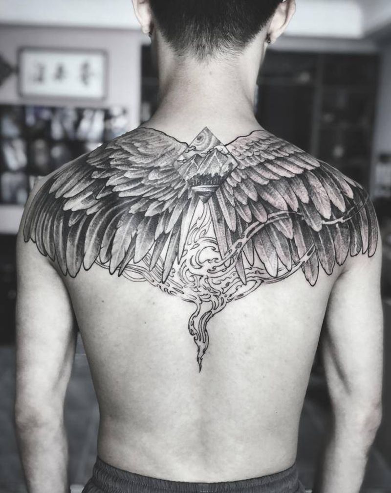 吉首纹身湘西瞳画刺青纹身图片_背部纹身图案