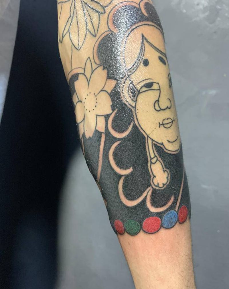 小进度纹身图片_手臂老传统纹身图案