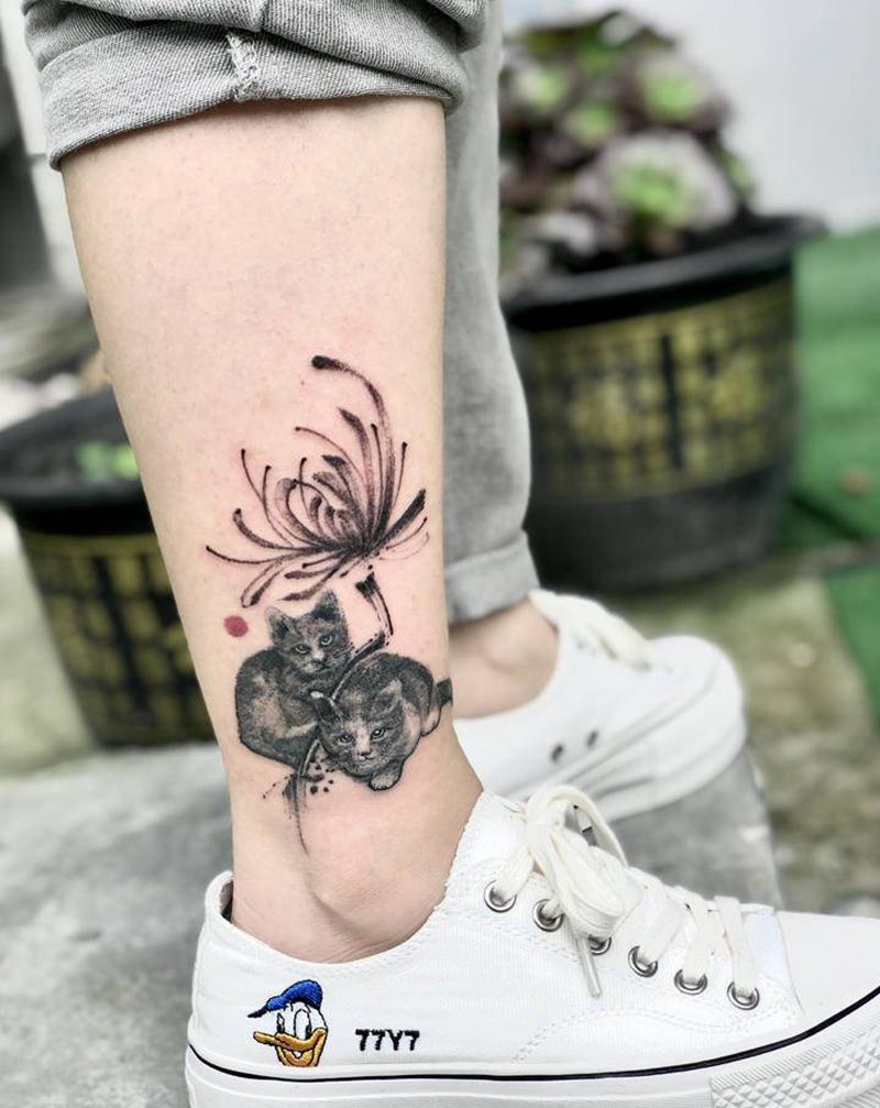 吉首瞳画刺青纹身图片_脚部纹身图案