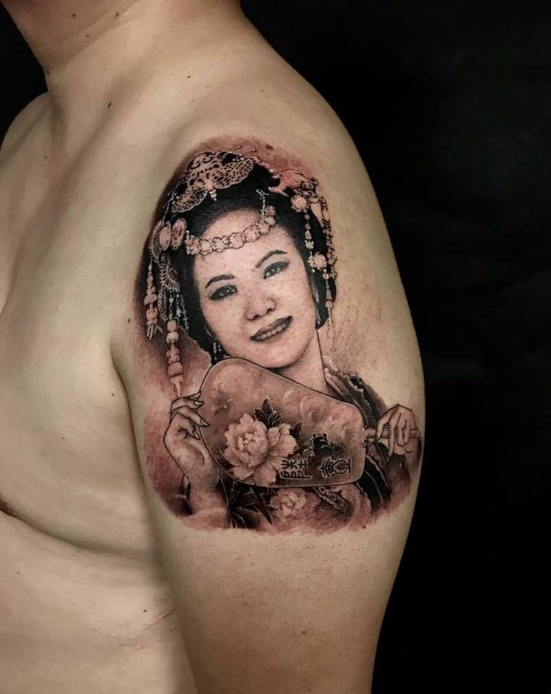 别人的夫人纹身图片_手臂纹身图案