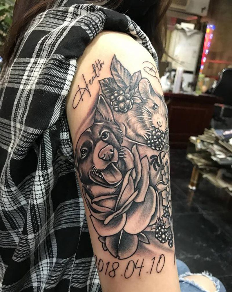 生肖纹身图片_手臂纹身图案