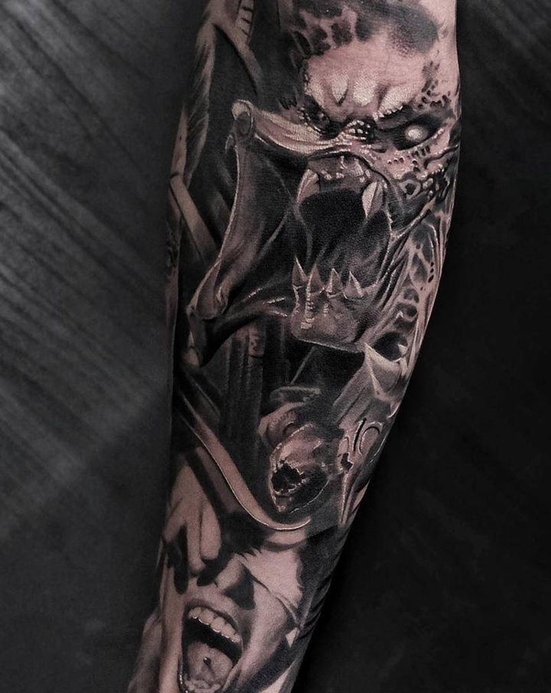 包臂纹身图片_手臂欧美写实纹身图案