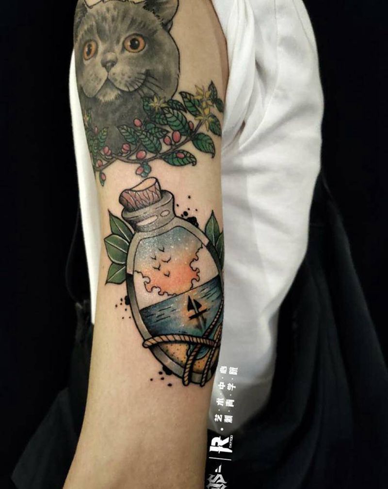 new school纹身图片_手臂Old School纹身图案