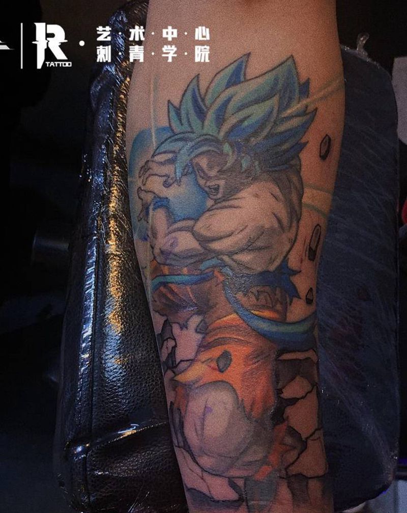 龙珠纹身图片_腿部New School纹身图案