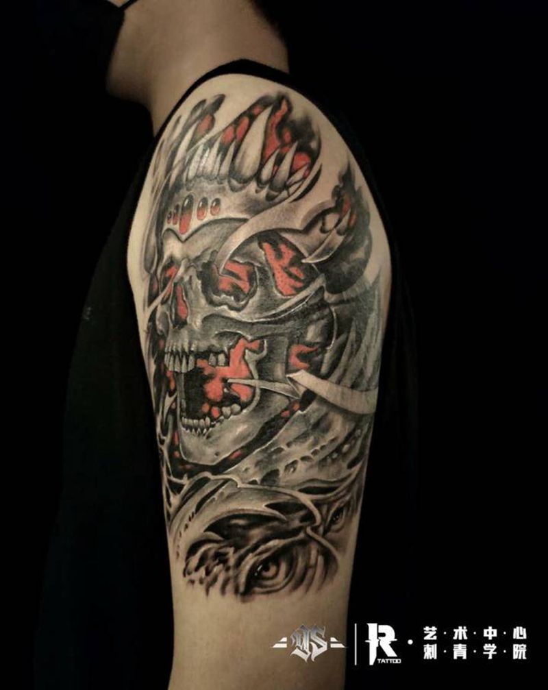 遮盖纹身图片_手臂欧美写实纹身图案