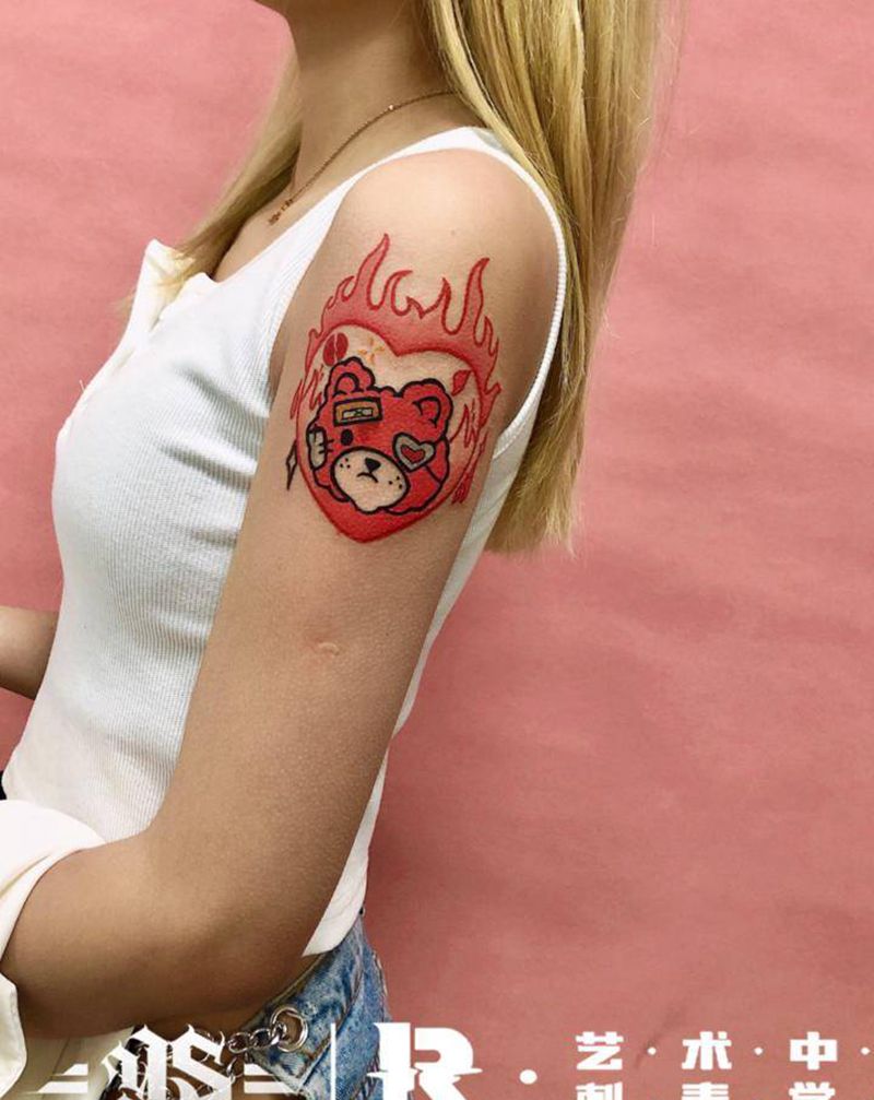 作品和买家秀纹身图片_手臂New School纹身图案