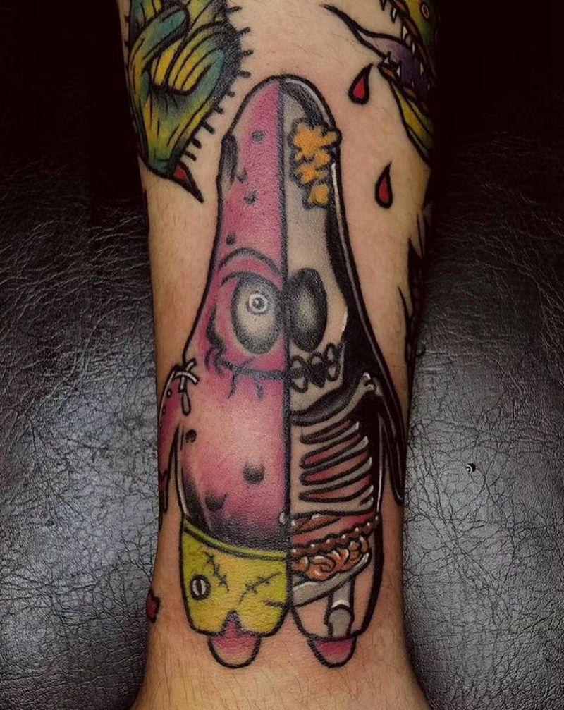 怪人纹身图片_手臂Old School纹身图案