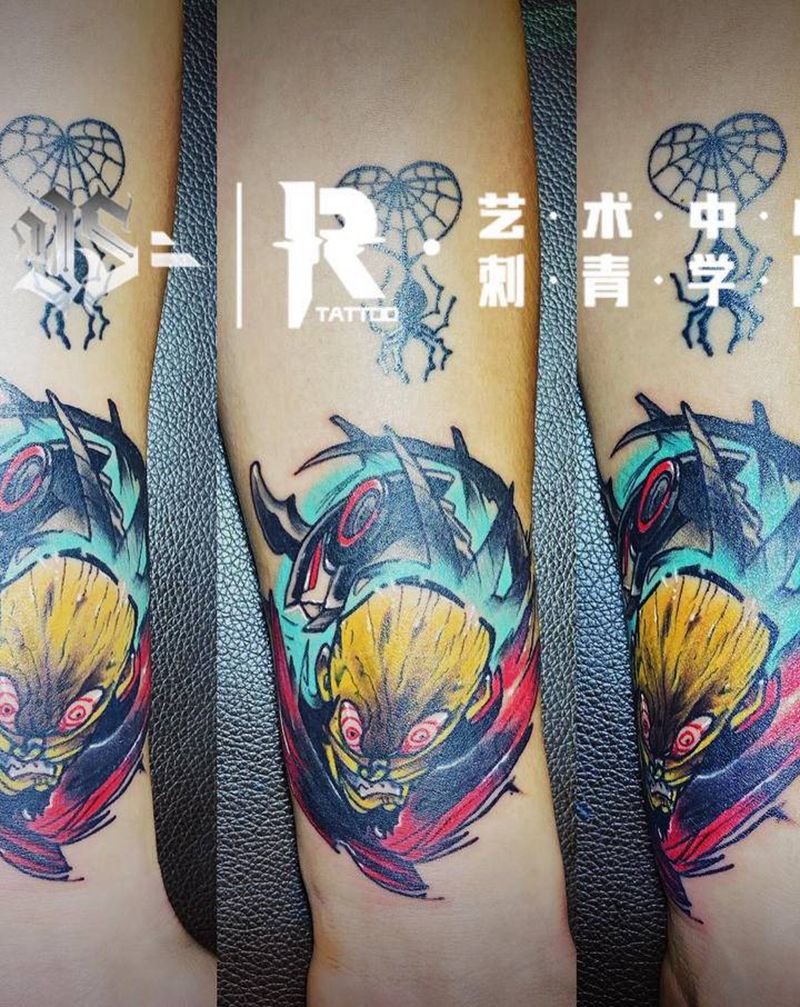 遮盖作品纹身图片_New School纹身图案