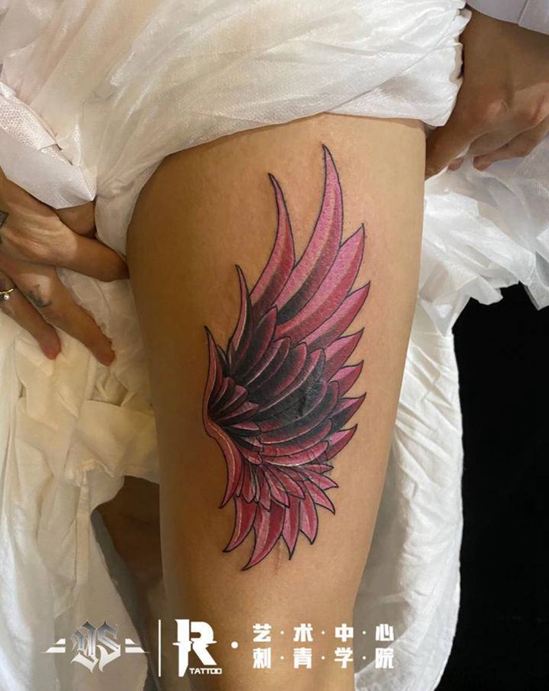 遮盖作品纹身图片_腿部New School纹身图案