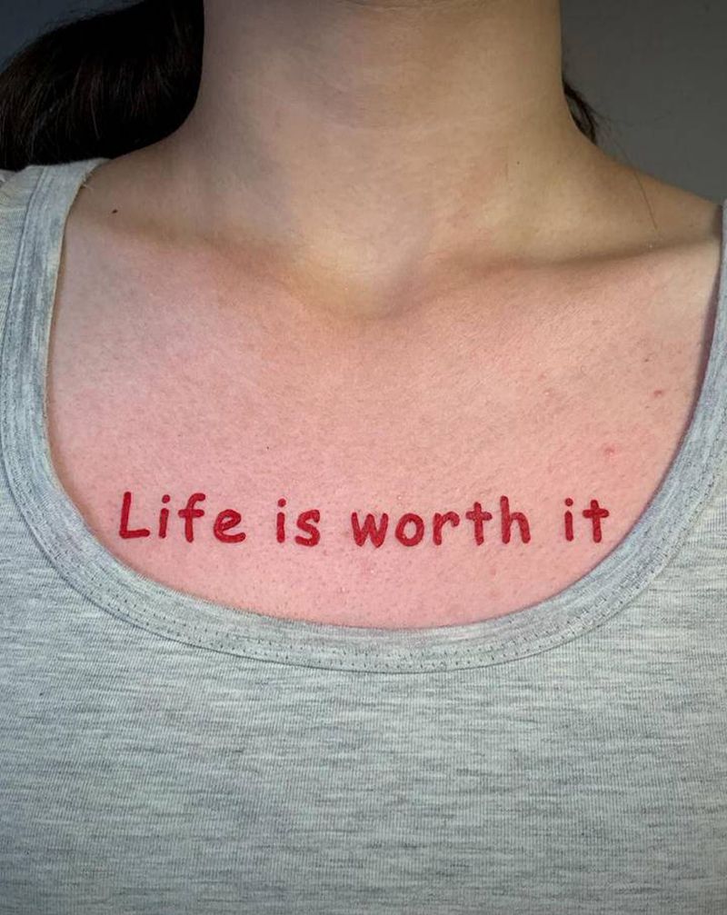 L...t纹身图片_胸部纹身图案