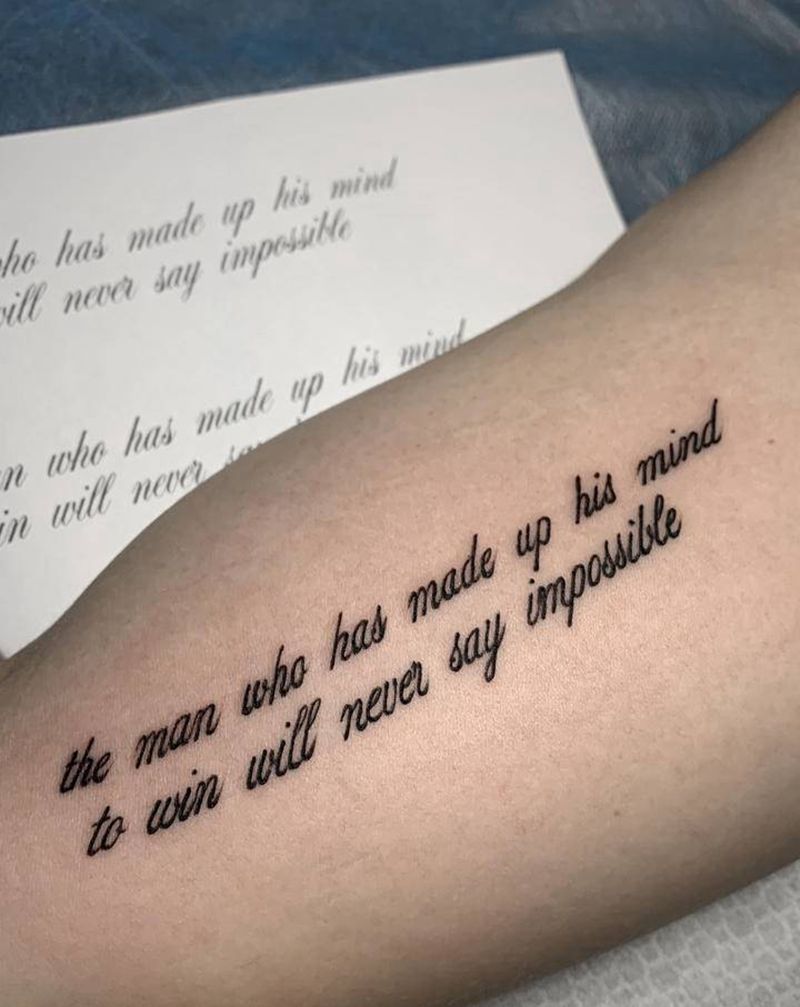 t...e 英文纹身图片_手臂纹身图案