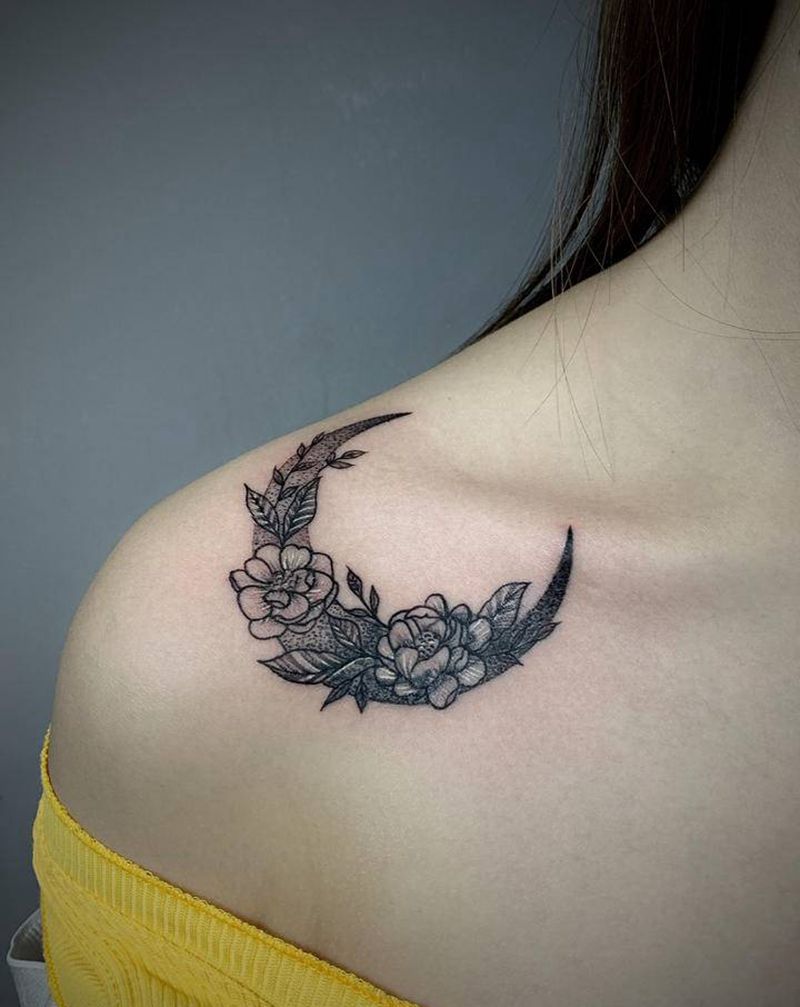 遮盖纹身图片_肩部纹身图案