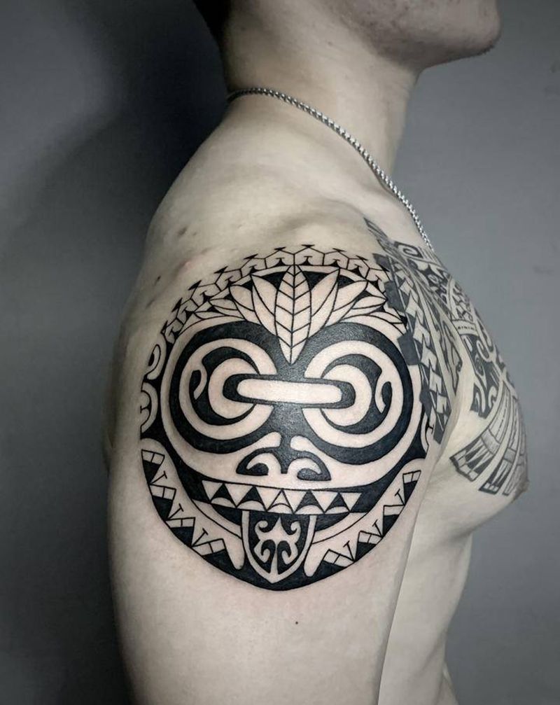 图腾纹身图片_手臂肩部纹身图案