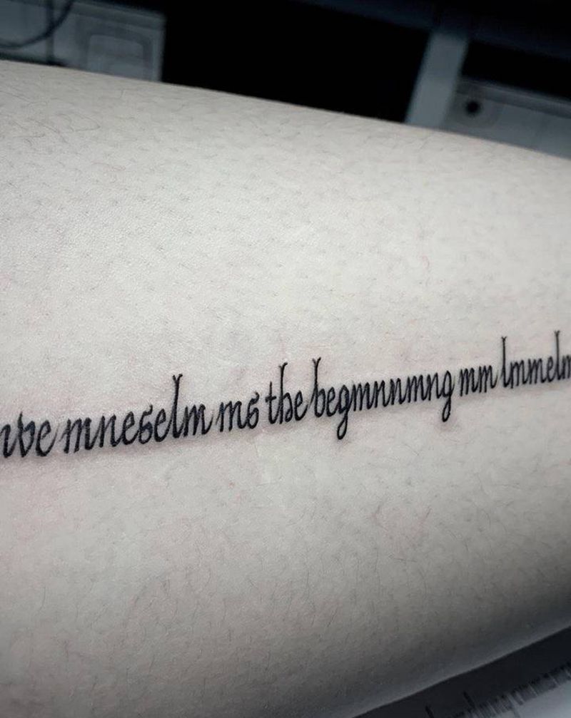 英文纹身图片_腿部纹身图案