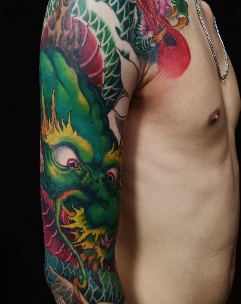 小凯作品纹身图片_手臂手部新传统水彩纹身图案