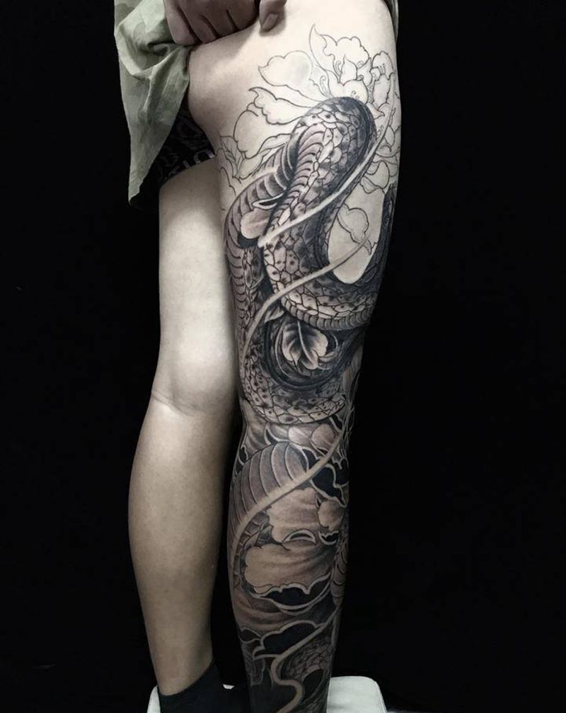 小凯作品纹身图片_脚部腿部新传统老传统纹身图案