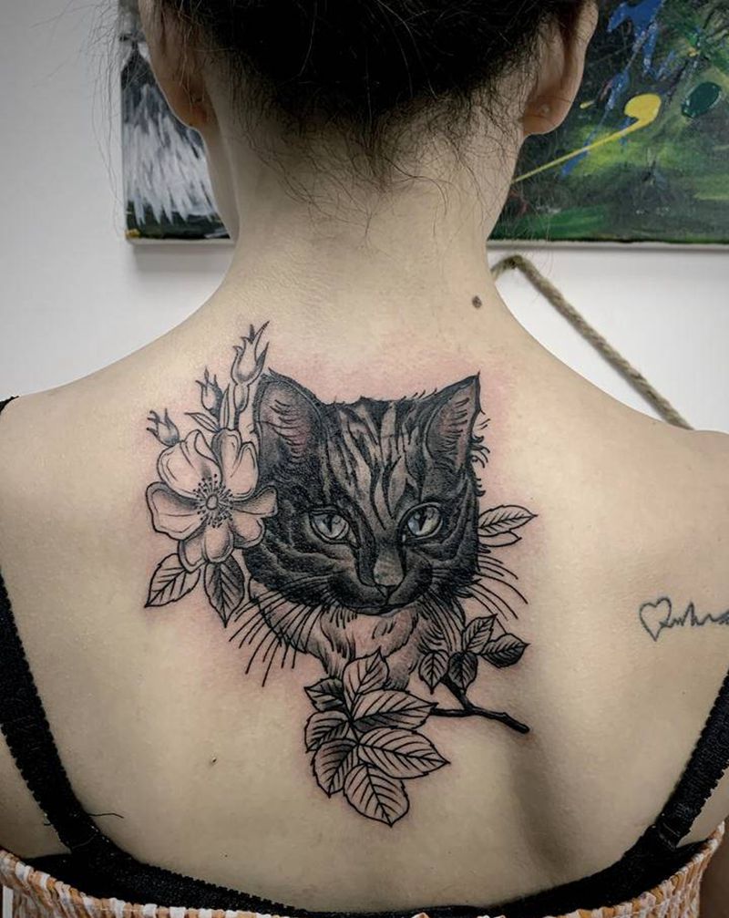 遮盖旧纹身 未完成纹身图片_背部New School纹身图案