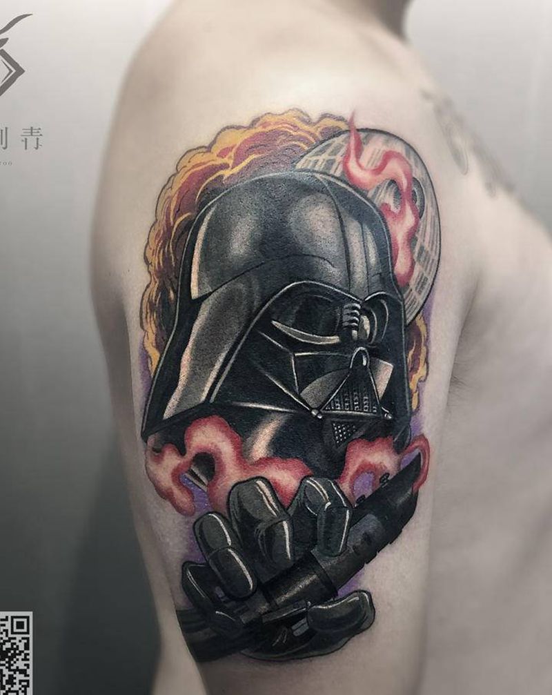 黑武士。纹身图片_手臂纹身图案
