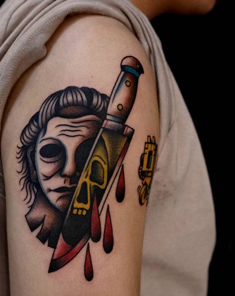 月光光心慌慌纹身图片_手臂Old School纹身图案