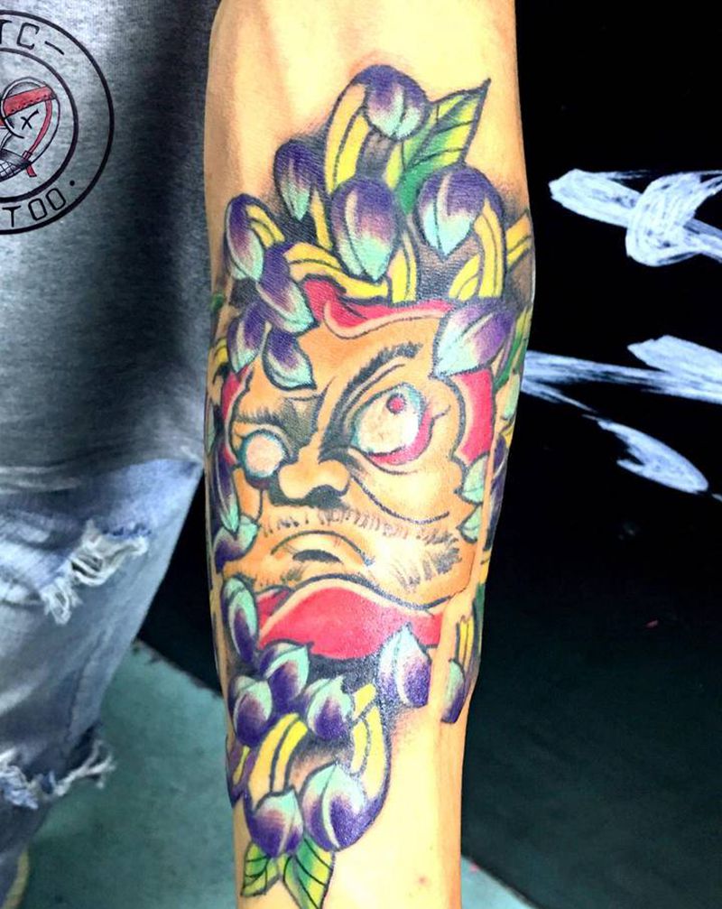 达摩蛋纹身图片_New School纹身图案