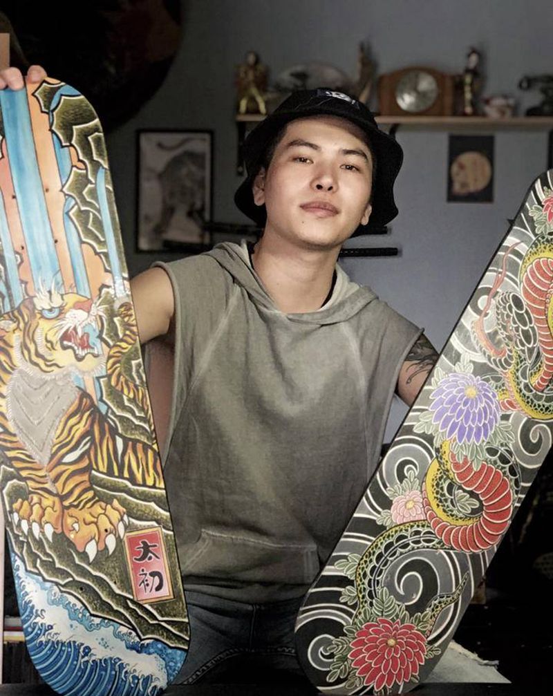 有喜欢老传统的没纹身图片_老传统板面纹身图案