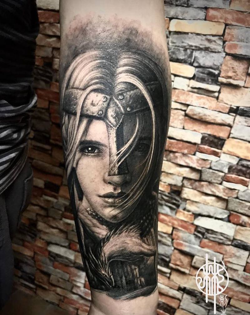 欧美游戏题材纹身图片_手臂手部新传统欧美写实纹身图案