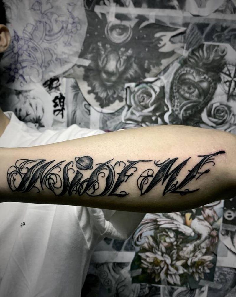 花体字 陈伟霆同款纹身图片_手臂纹身图案