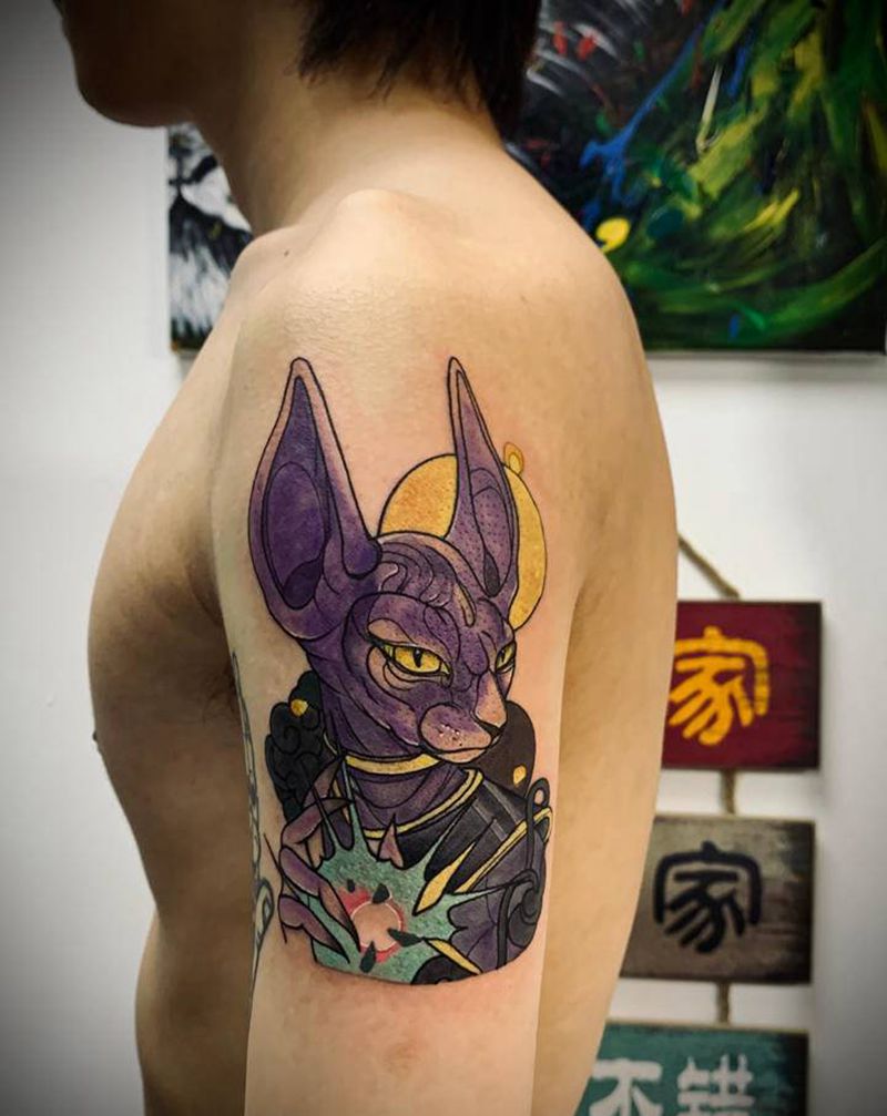 school纹身图片_手臂New School纹身图案