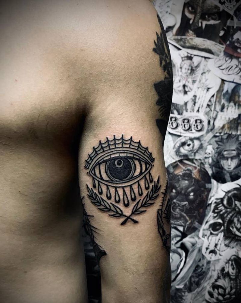 小图纹身图片_手部点刺几何纹身图案