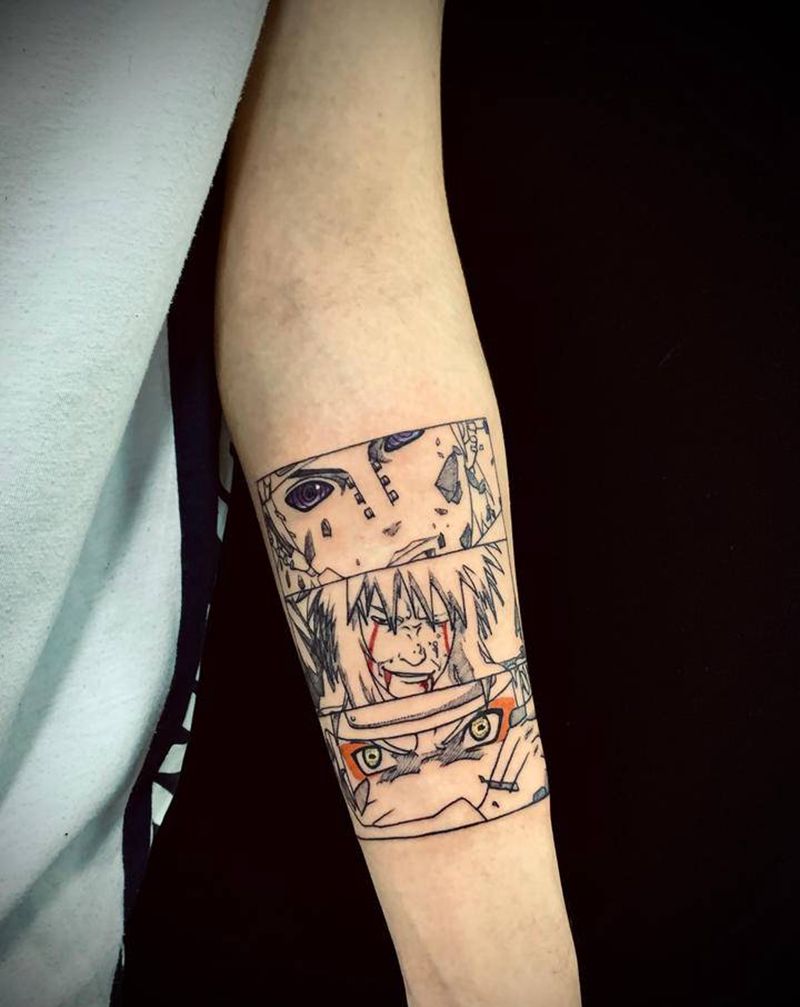 火影忍者纹身纹身图片_手部点刺几何纹身图案