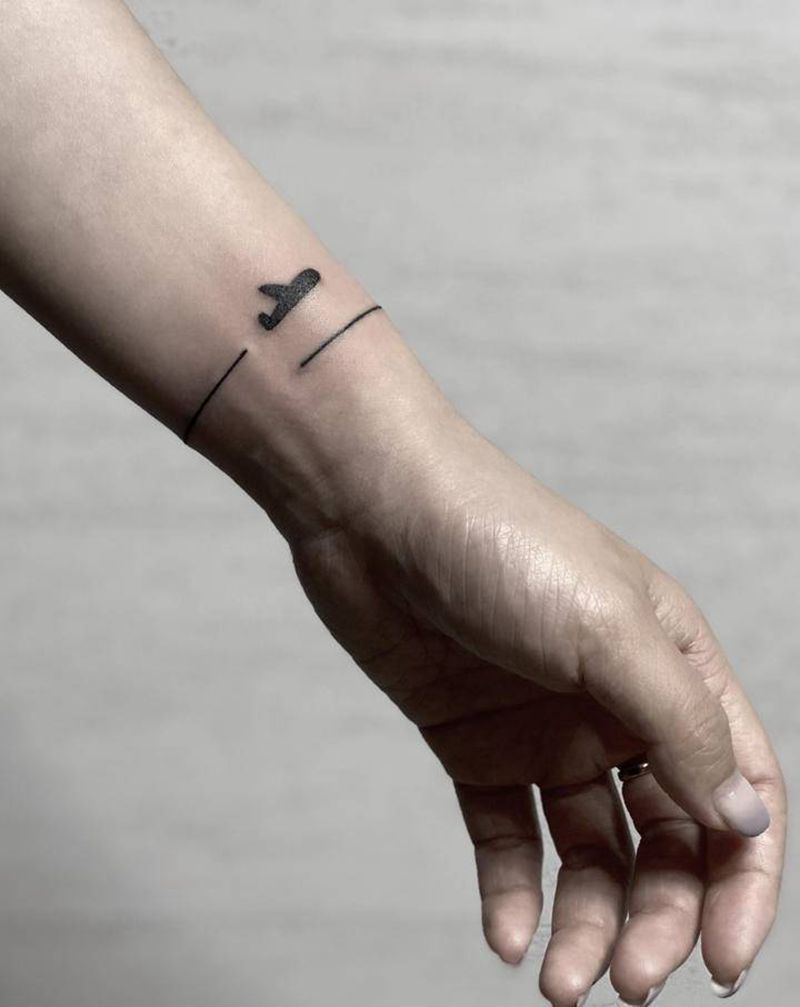 小清新作品纹身图片_手臂手部线纹身图案